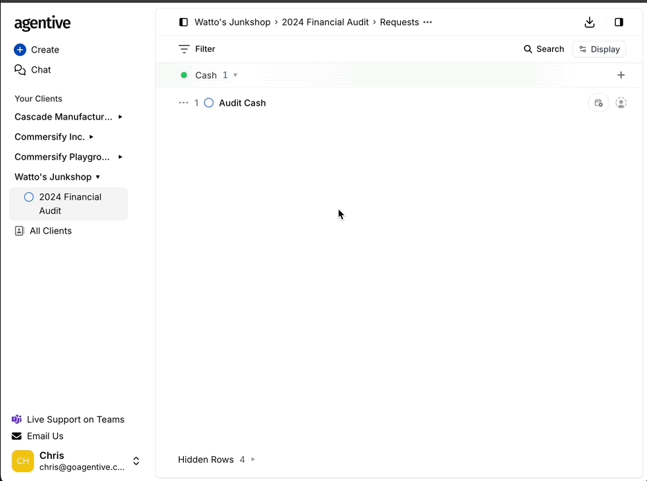 Create a new request workflow