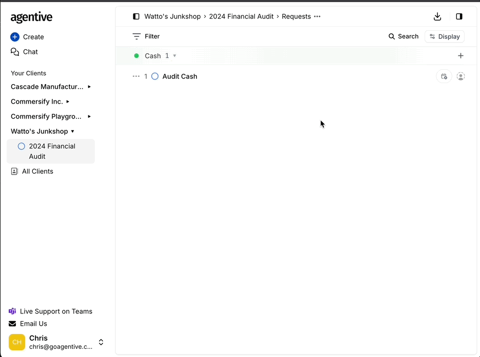Rollforward Method 1 settings